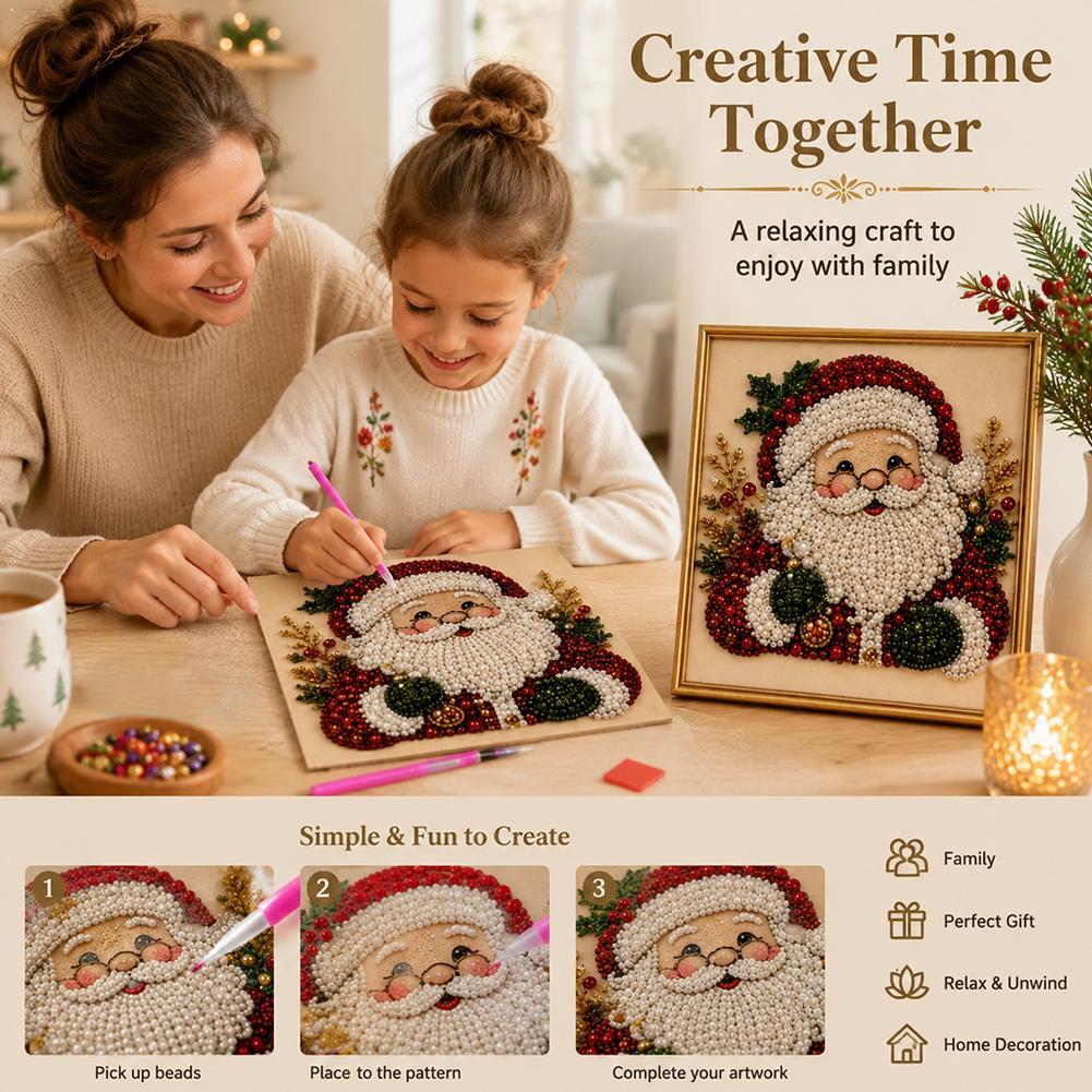 Christmas Santa Claus Pearl Ar - Resin Art Work review and price