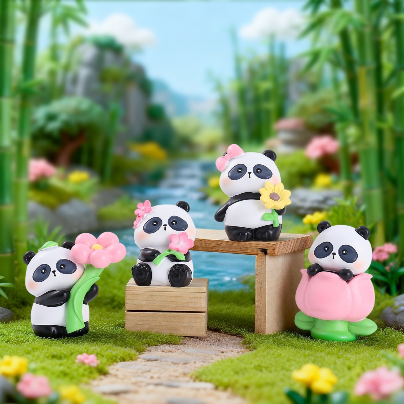 2026 New Panda Flower's Spring - Resin Art Case review and price