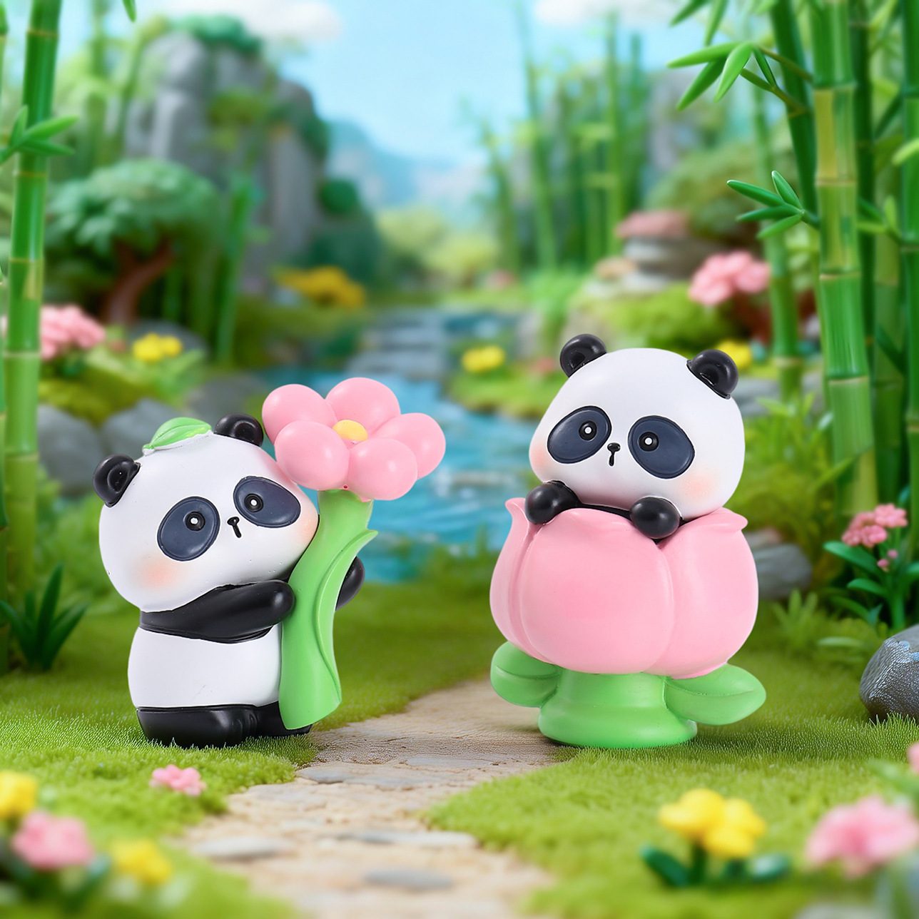 2026 New Panda Flower's Spring - Resin Art Case review and price