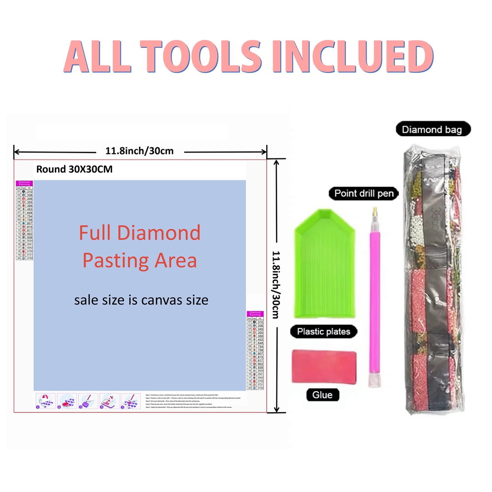 1pc frameless  5D Diamond Pain - Resin Art Wallpaper review and price