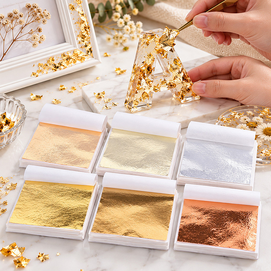 100 Sheets Golden Foil Paper f - Resin Art Wedding Gift review and price