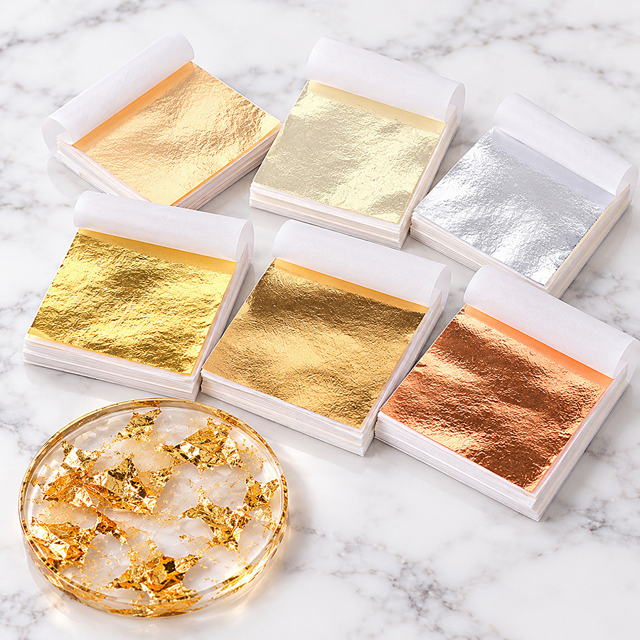 100 Sheets Golden Foil Paper f - Resin Art Wedding Gift review and price