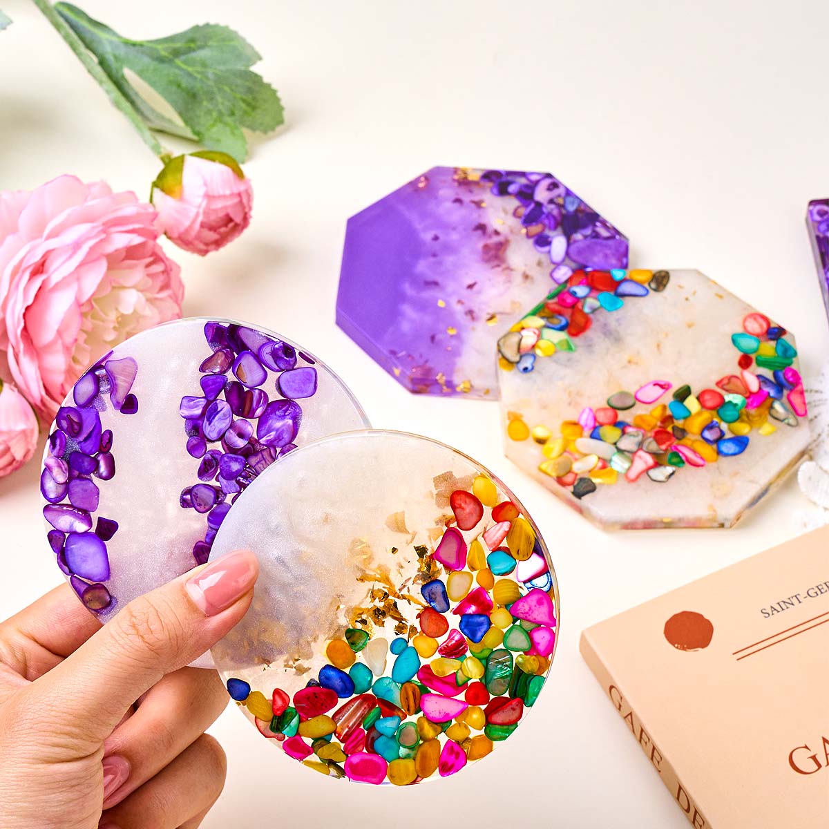 Epoxy Resin Coaster Making Kit - Resin Art Equipment review and price