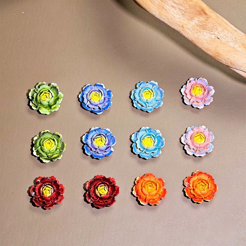 50pcs Mixed Color 3D Resin Ros - Resin Art Rose review and price