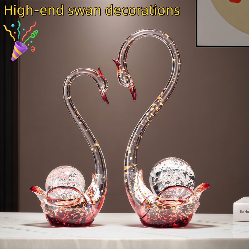 Luxury Resin Swan Figurine Cou - Resin Art Wedding Gift review and price